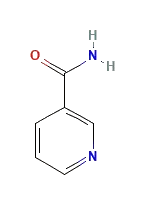 Nikotinamid szerkezeti képlete