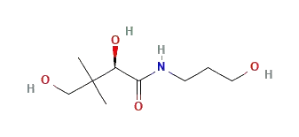 Dexpanthenol szerkezeti képlete