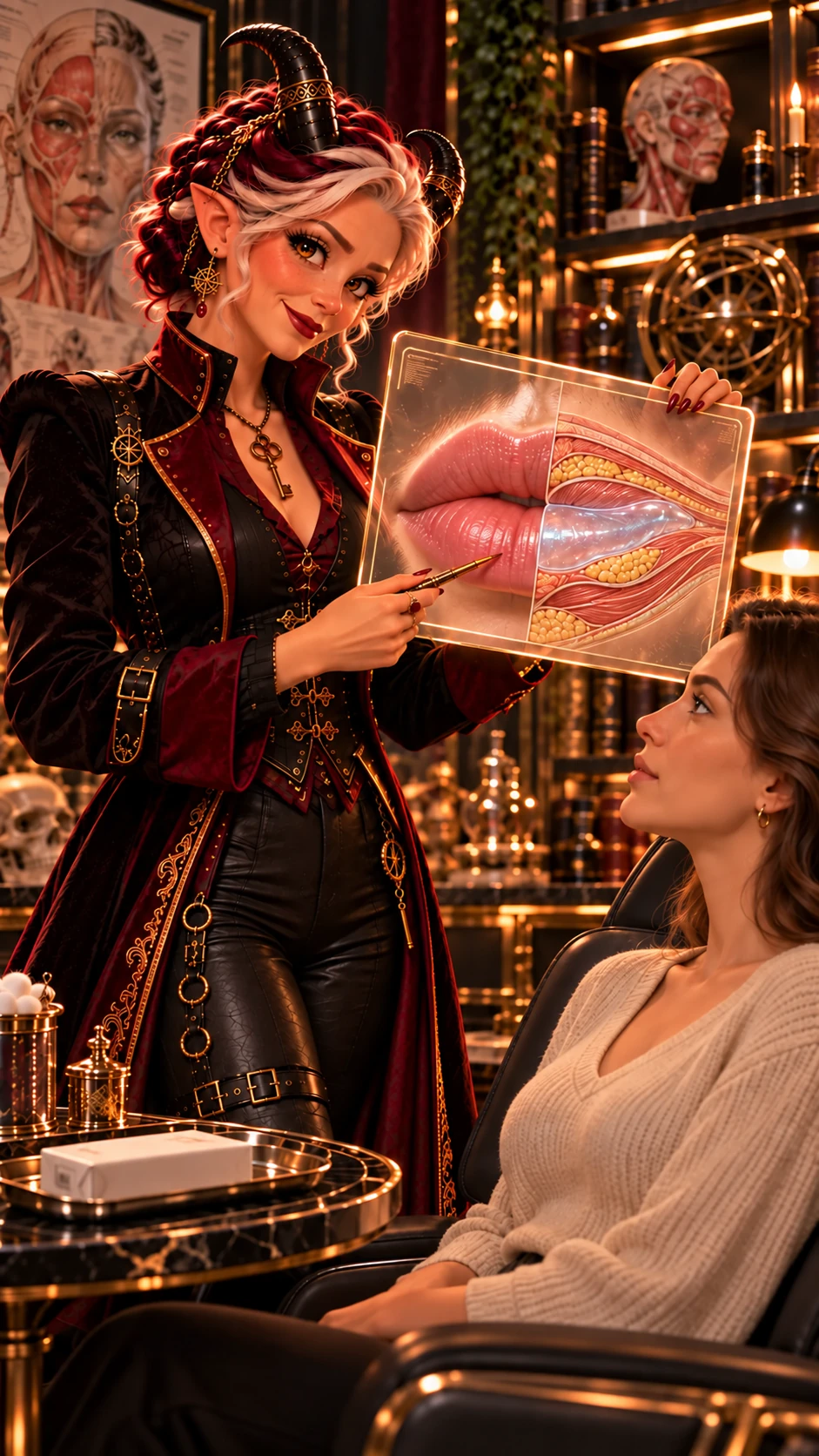 Hialuronsavas ajaktöltés – sematikus szemléltető ábra
