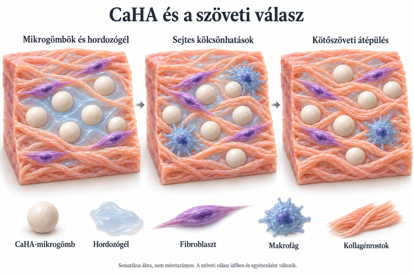 Kalcium hidroxiapatit kezelés – sematikus szemléltető ábra