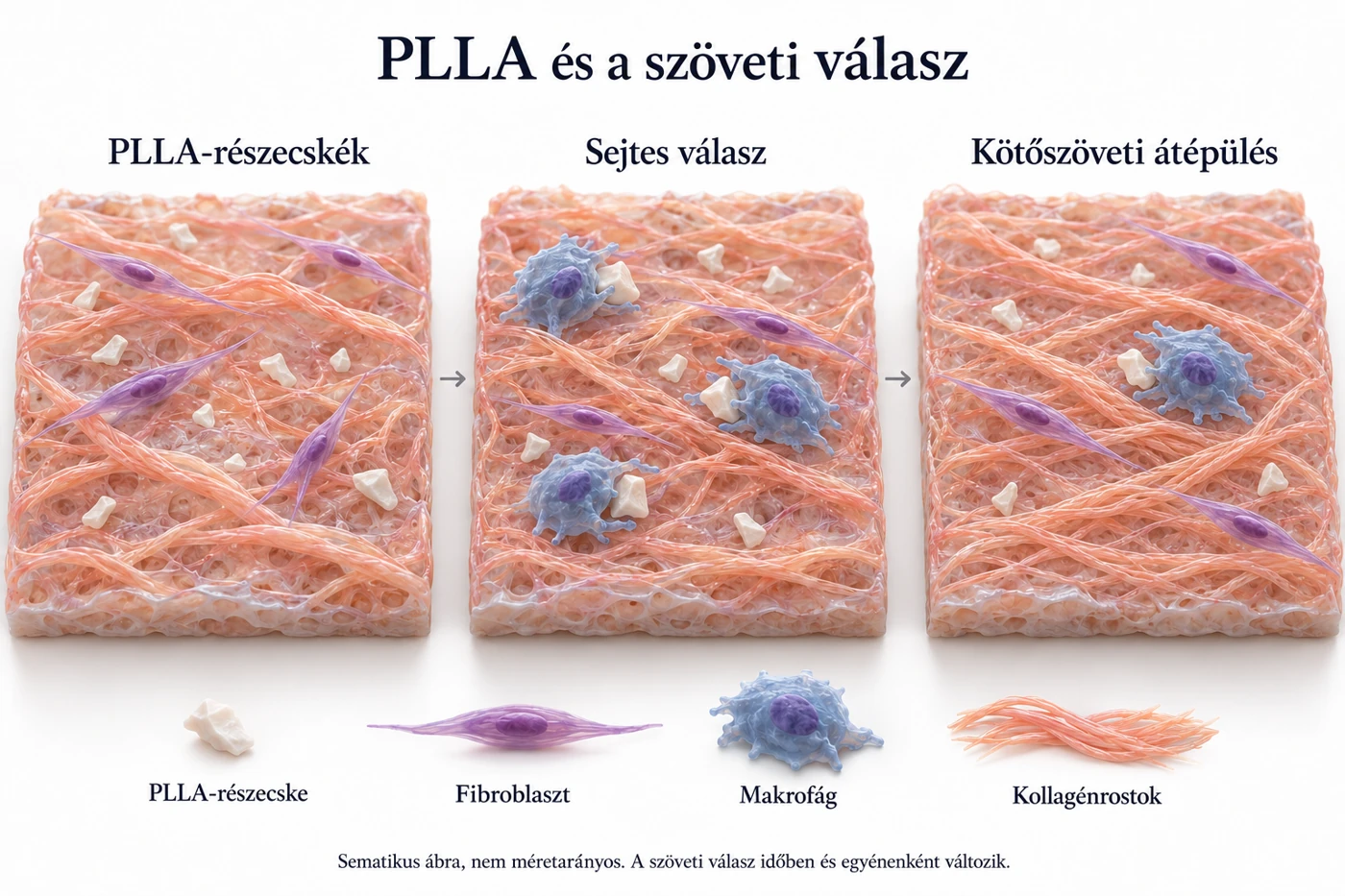 Poli-L-tejsav (PLLA) – sematikus szemléltető ábra