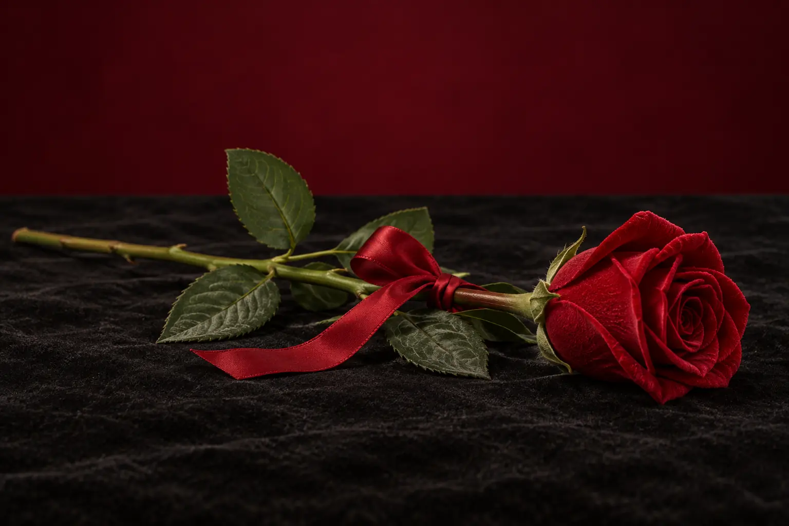 Broadway Rose vörös bársonyrózsa a prelaunch fizikai márkaélményében