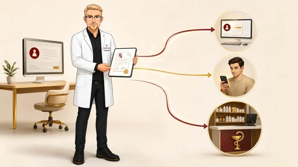 eRecept kiváltás és digitális adatút az orvos, a beteg és a gyógyszertár között Dr. LabIrintusszal